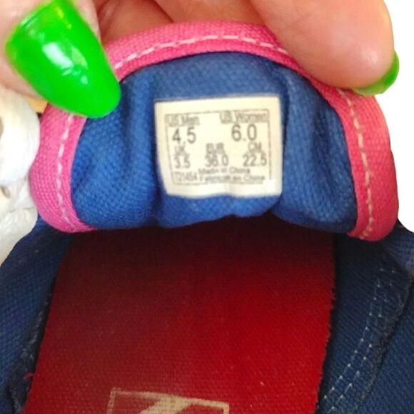 VANS Old Skool Blue Colorblock Suede Canvas Skate Sneakers W6 Y4.5 - Picture 10 of 16